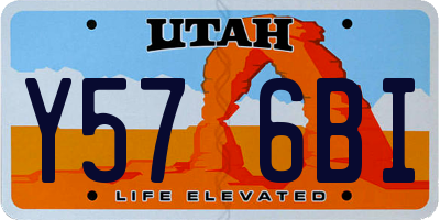 UT license plate Y576BI