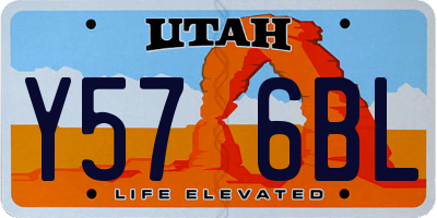 UT license plate Y576BL