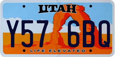 UT license plate Y576BQ
