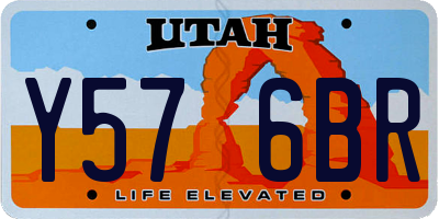 UT license plate Y576BR