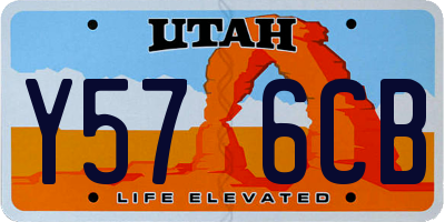 UT license plate Y576CB