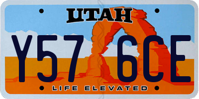 UT license plate Y576CE