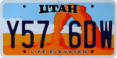 UT license plate Y576DW
