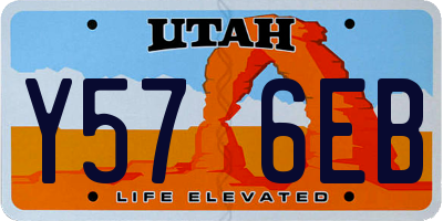 UT license plate Y576EB