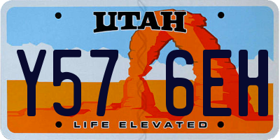 UT license plate Y576EH