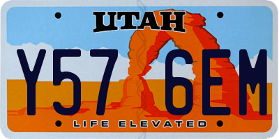 UT license plate Y576EM