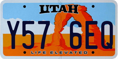 UT license plate Y576EQ