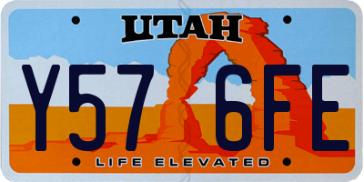 UT license plate Y576FE