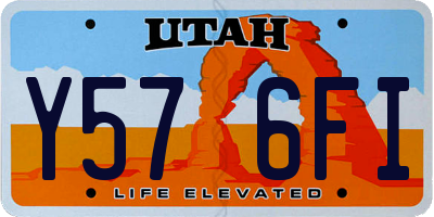 UT license plate Y576FI