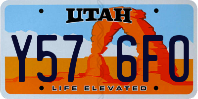 UT license plate Y576FO