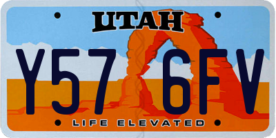UT license plate Y576FV