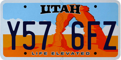 UT license plate Y576FZ