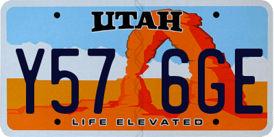 UT license plate Y576GE