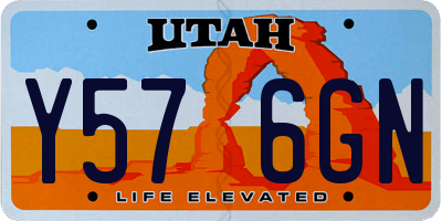 UT license plate Y576GN