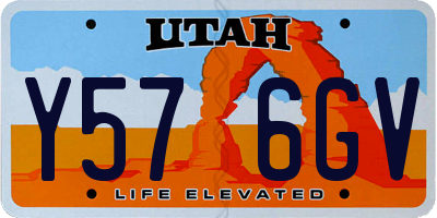 UT license plate Y576GV