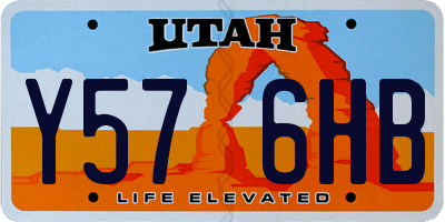 UT license plate Y576HB