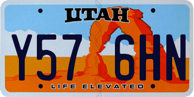 UT license plate Y576HN