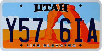 UT license plate Y576IA