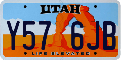 UT license plate Y576JB