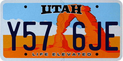 UT license plate Y576JE