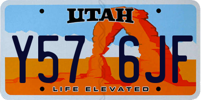 UT license plate Y576JF