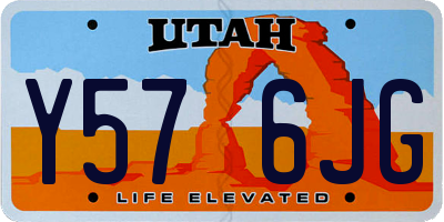 UT license plate Y576JG