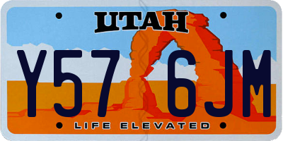 UT license plate Y576JM