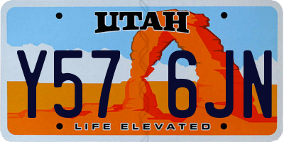 UT license plate Y576JN