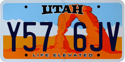 UT license plate Y576JV
