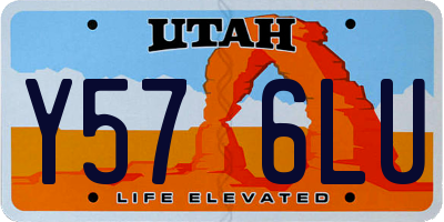 UT license plate Y576LU