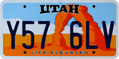 UT license plate Y576LV