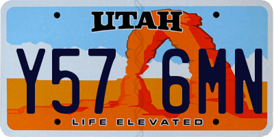 UT license plate Y576MN