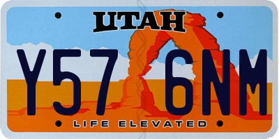 UT license plate Y576NM
