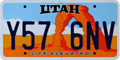 UT license plate Y576NV