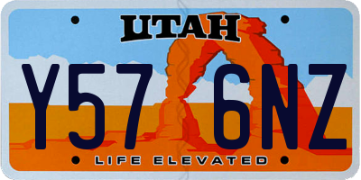 UT license plate Y576NZ