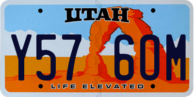 UT license plate Y576OM