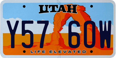 UT license plate Y576OW