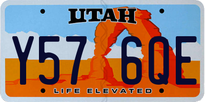 UT license plate Y576QE