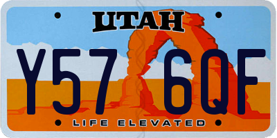UT license plate Y576QF