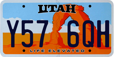 UT license plate Y576QH