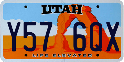 UT license plate Y576QX