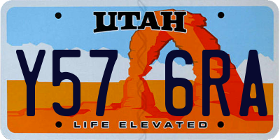 UT license plate Y576RA