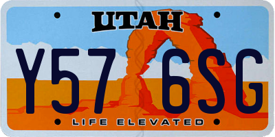 UT license plate Y576SG