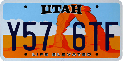 UT license plate Y576TF