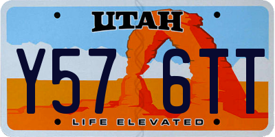 UT license plate Y576TT