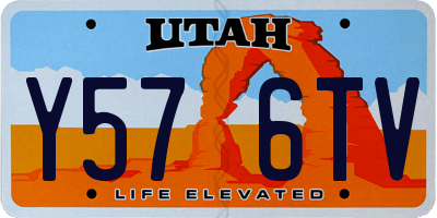 UT license plate Y576TV