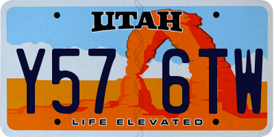 UT license plate Y576TW