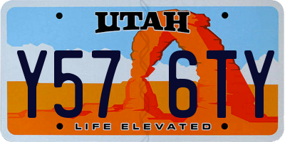 UT license plate Y576TY