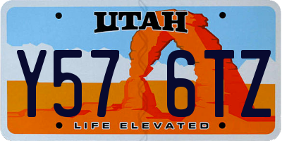 UT license plate Y576TZ