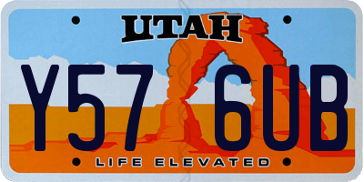 UT license plate Y576UB